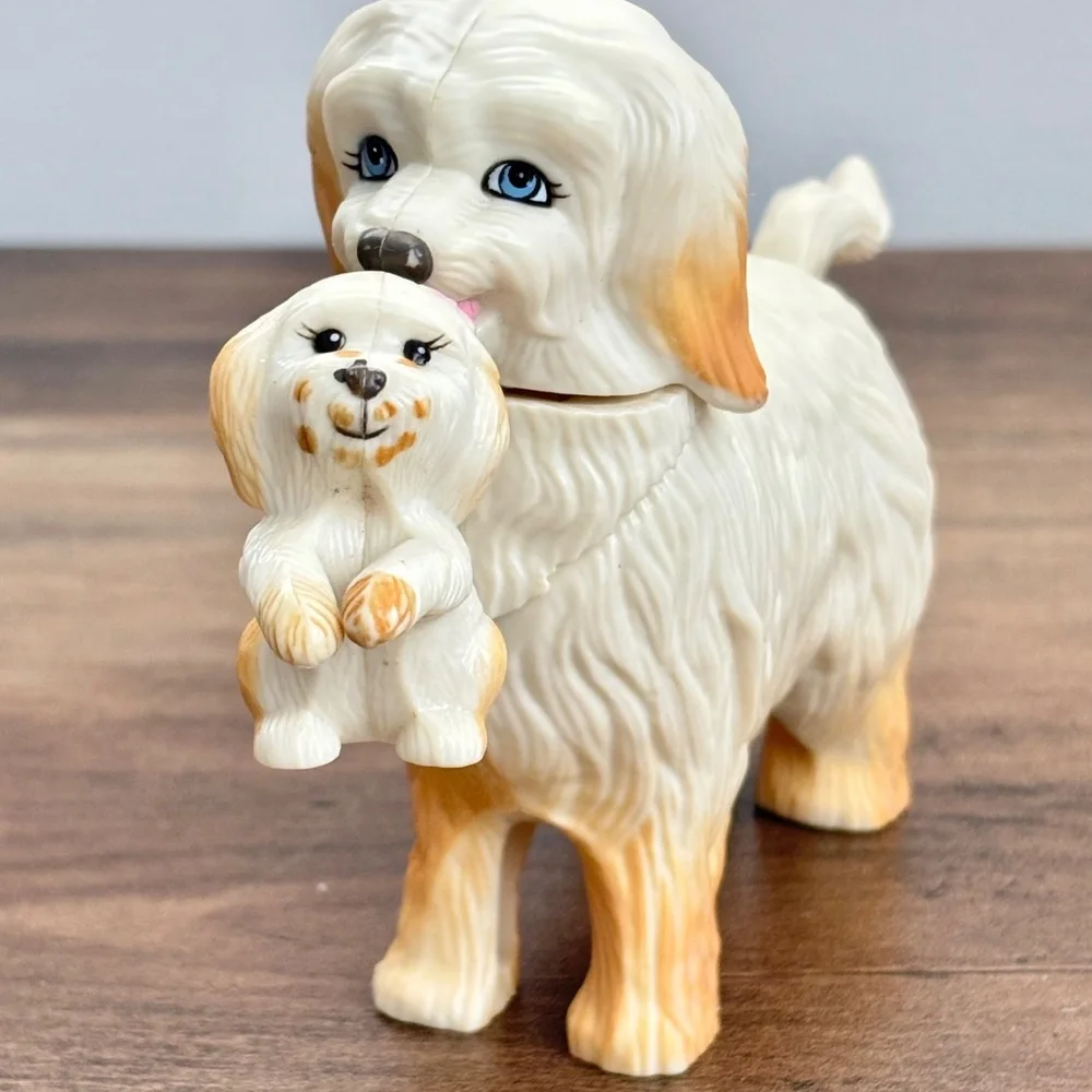 BARBIE Clean Up Pup Playset Dog TIKA Mom Puppy Magnetic Color Changing Dogs SET